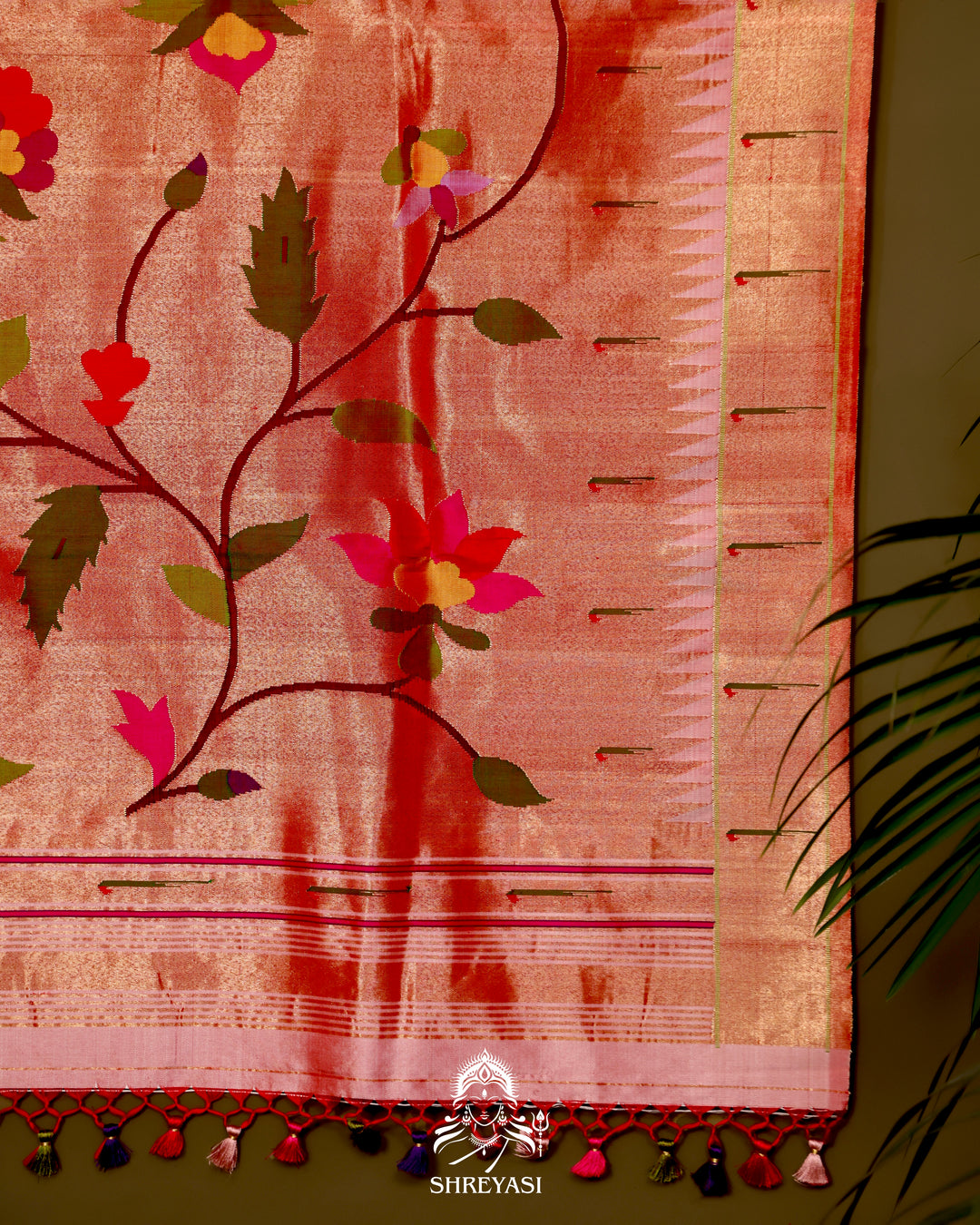 All-Over Paithani Silk Saree with Zari Pallu