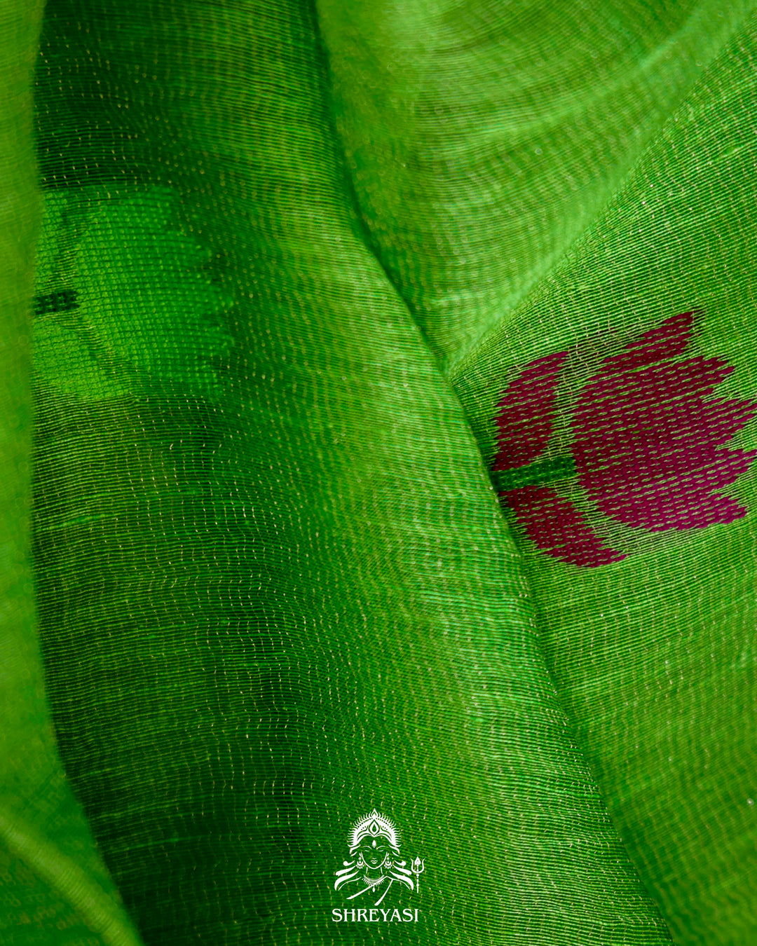 Handloom Silk Linen Jamdani Saree with Tissue Paithani Pallu