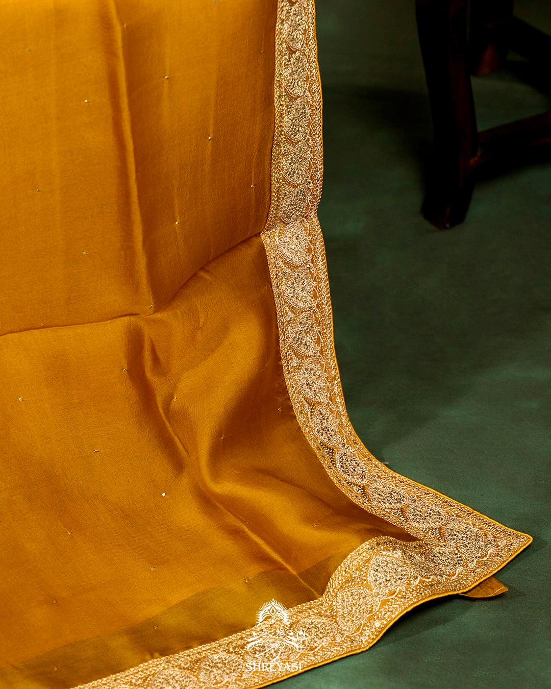 Pure Organza Silk Saree with Embellished Borders and Patola Print Silk Blouse