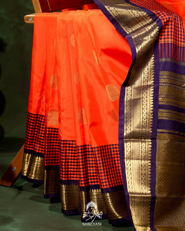 Handloom Pure Kanjivaram Silk Saree with Real Zari