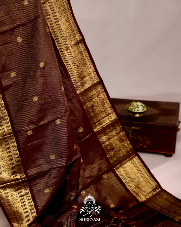 Handloom Kanjivaram Silk Saree with Real Zari
