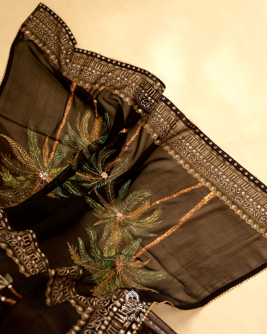 Embroidered Georgette Saree