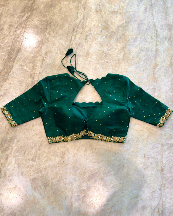 Chanderi Silk Saree with Meenakari Weaving