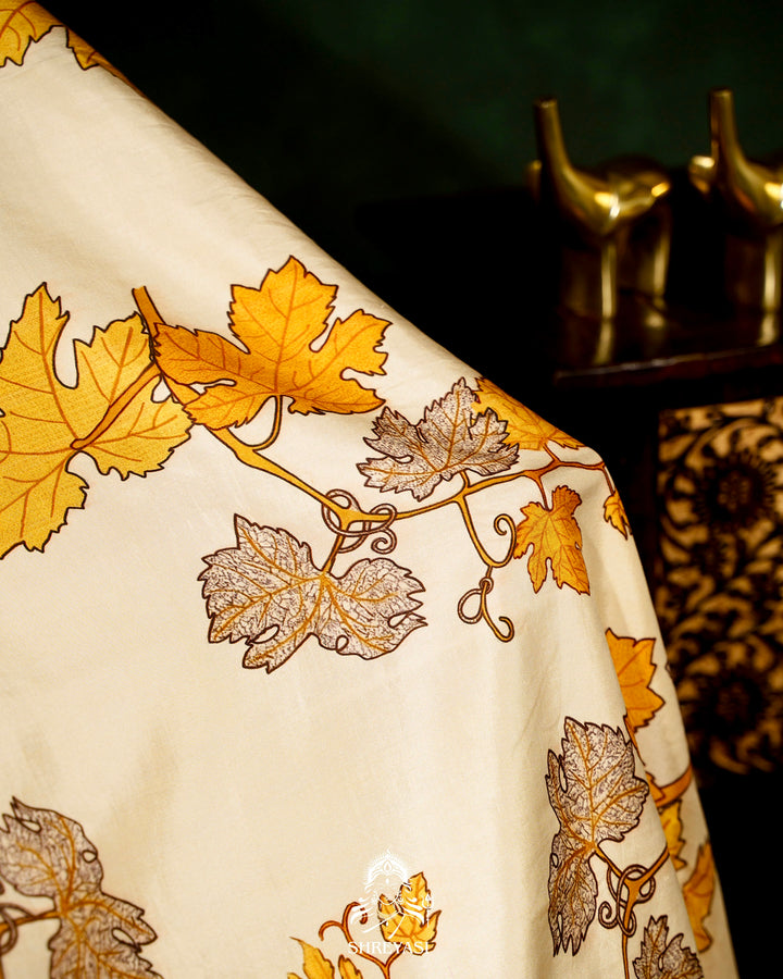 Handloom Pure Pochampally Ikkat Silk Saree with Digital Print
