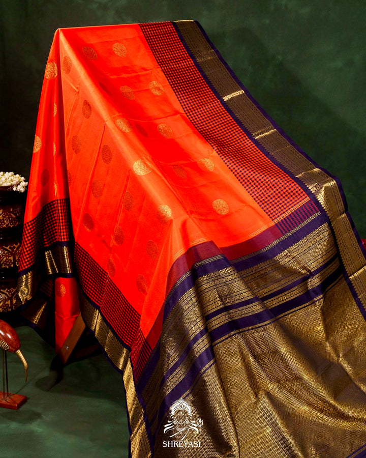 Handloom Pure Kanjivaram Silk Saree with Real Zari