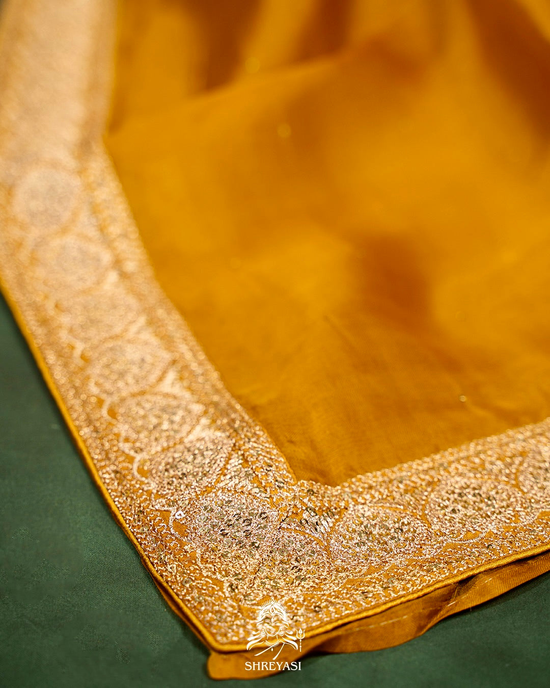 Pure Organza Silk Saree with Embellished Borders and Patola Print Silk Blouse