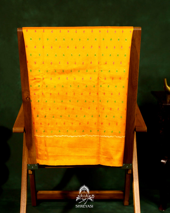 Handloom Pure Pochampally Ikkat Silk Saree with Digital Print