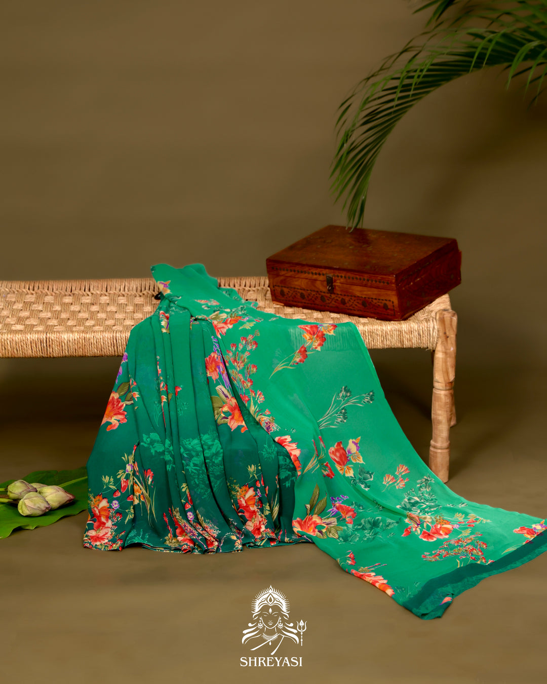 Floral Georgette Saree