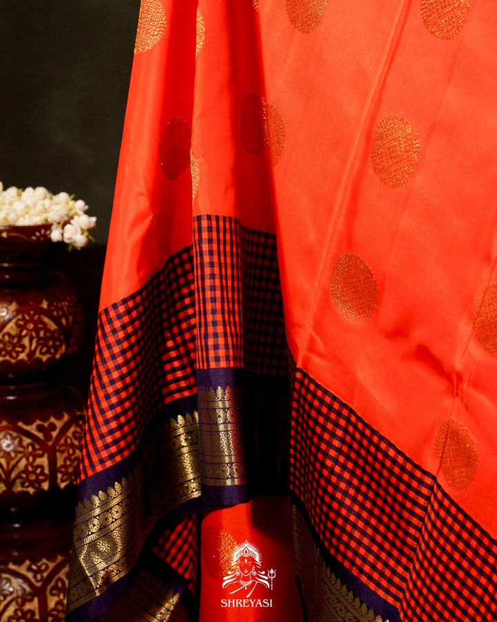 Handloom Pure Kanjivaram Silk Saree with Real Zari