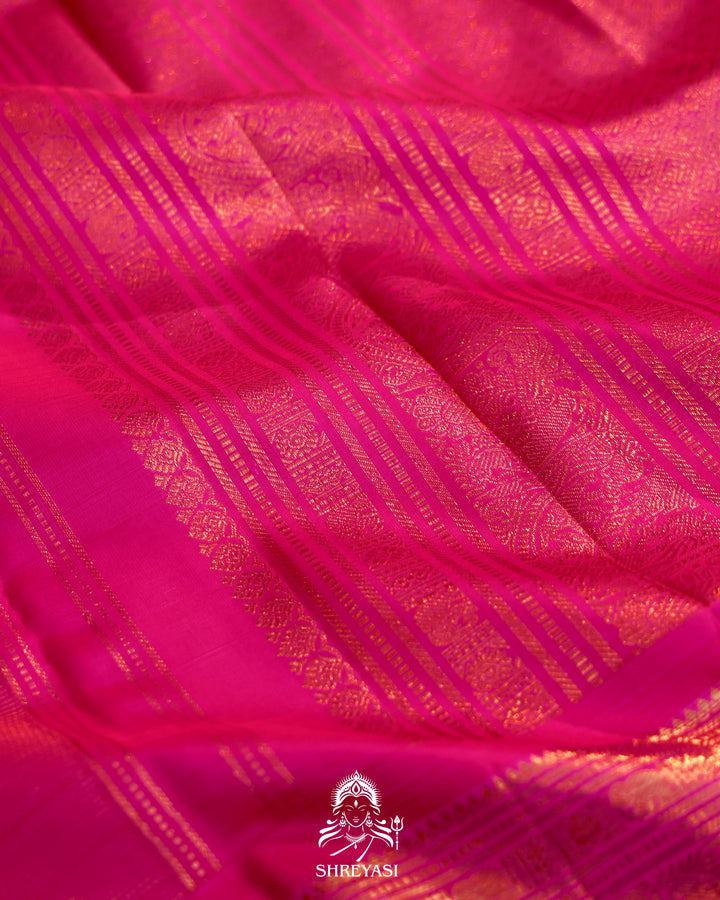 Handloom Kanjivaram Silk Saree with Real Zari