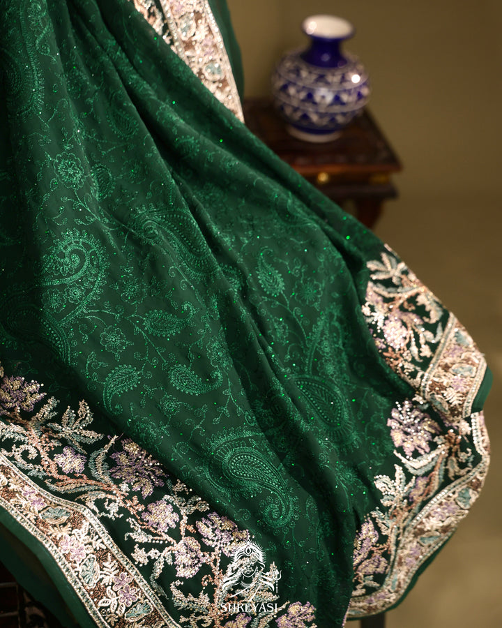 Georgette Saree with Thread Embroidery