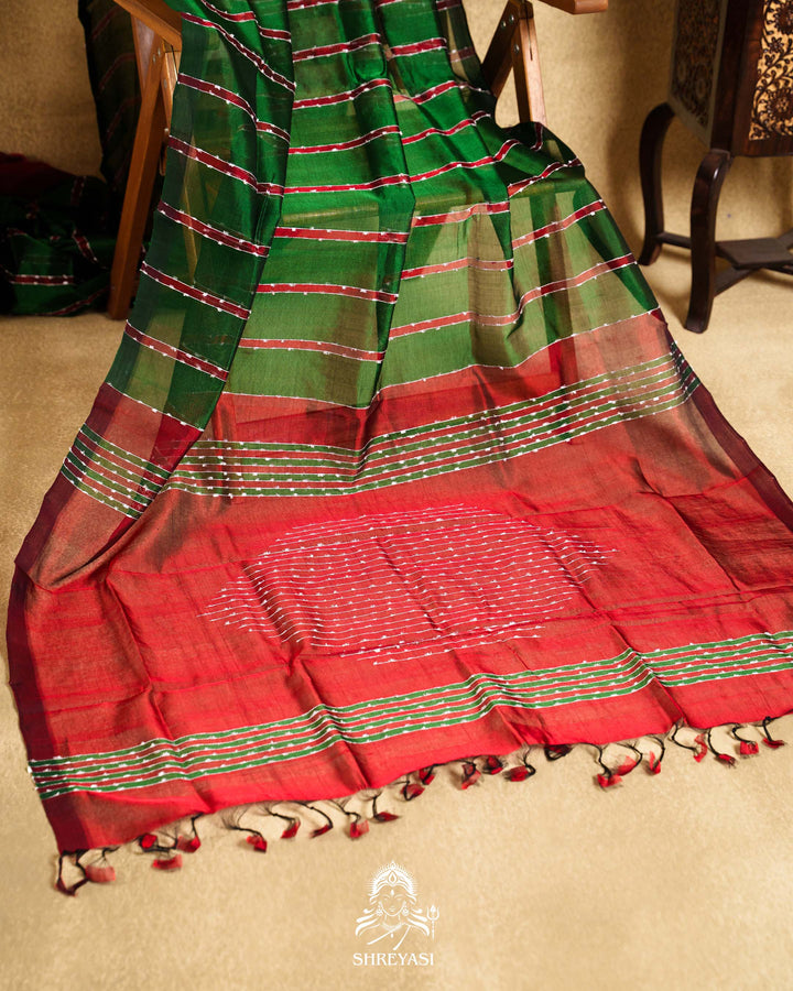 Handloom Pure Mangalagiri Silk Saree