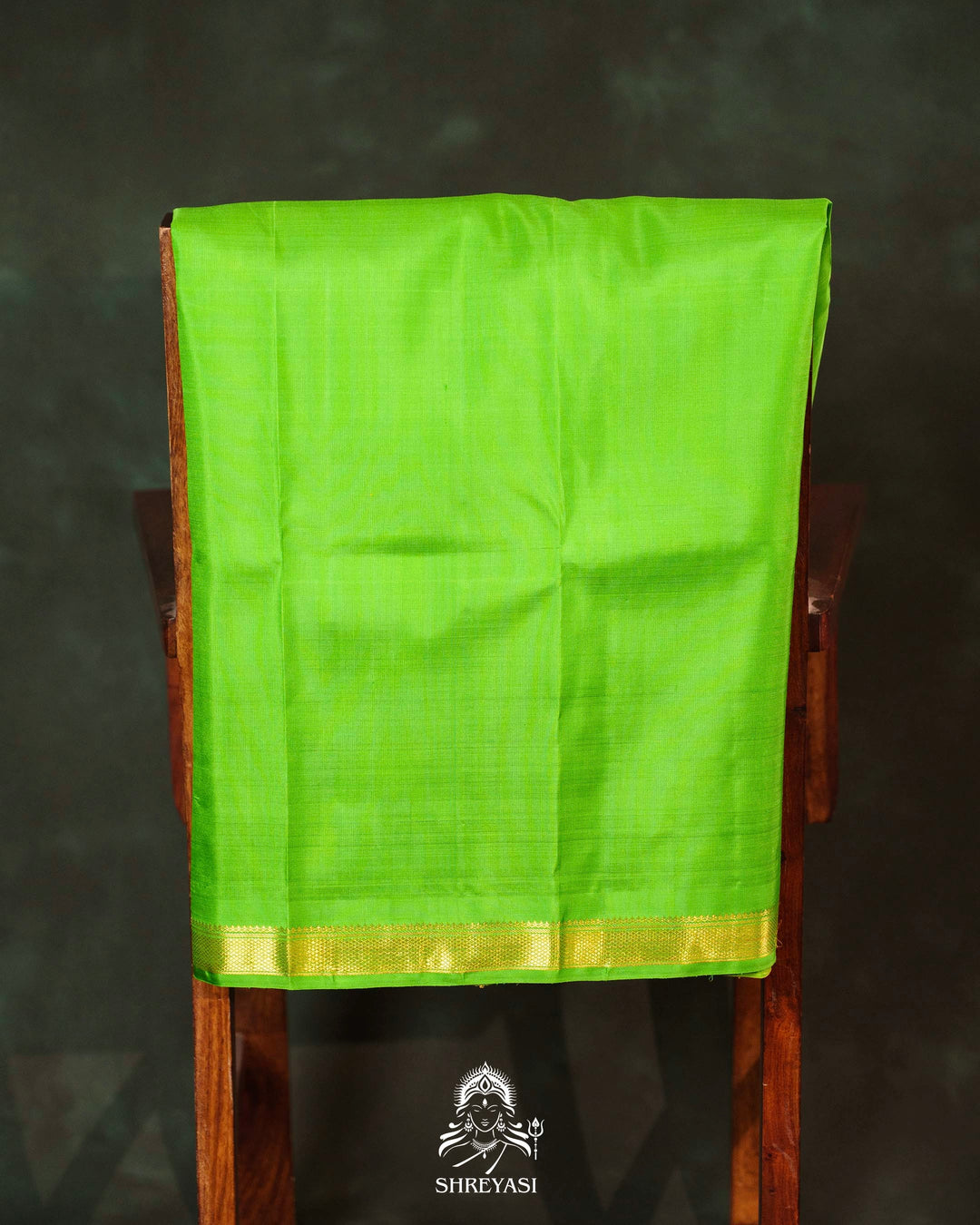Yellow & Parrot Green Kattam Checks Kanjivaram Silk Saree