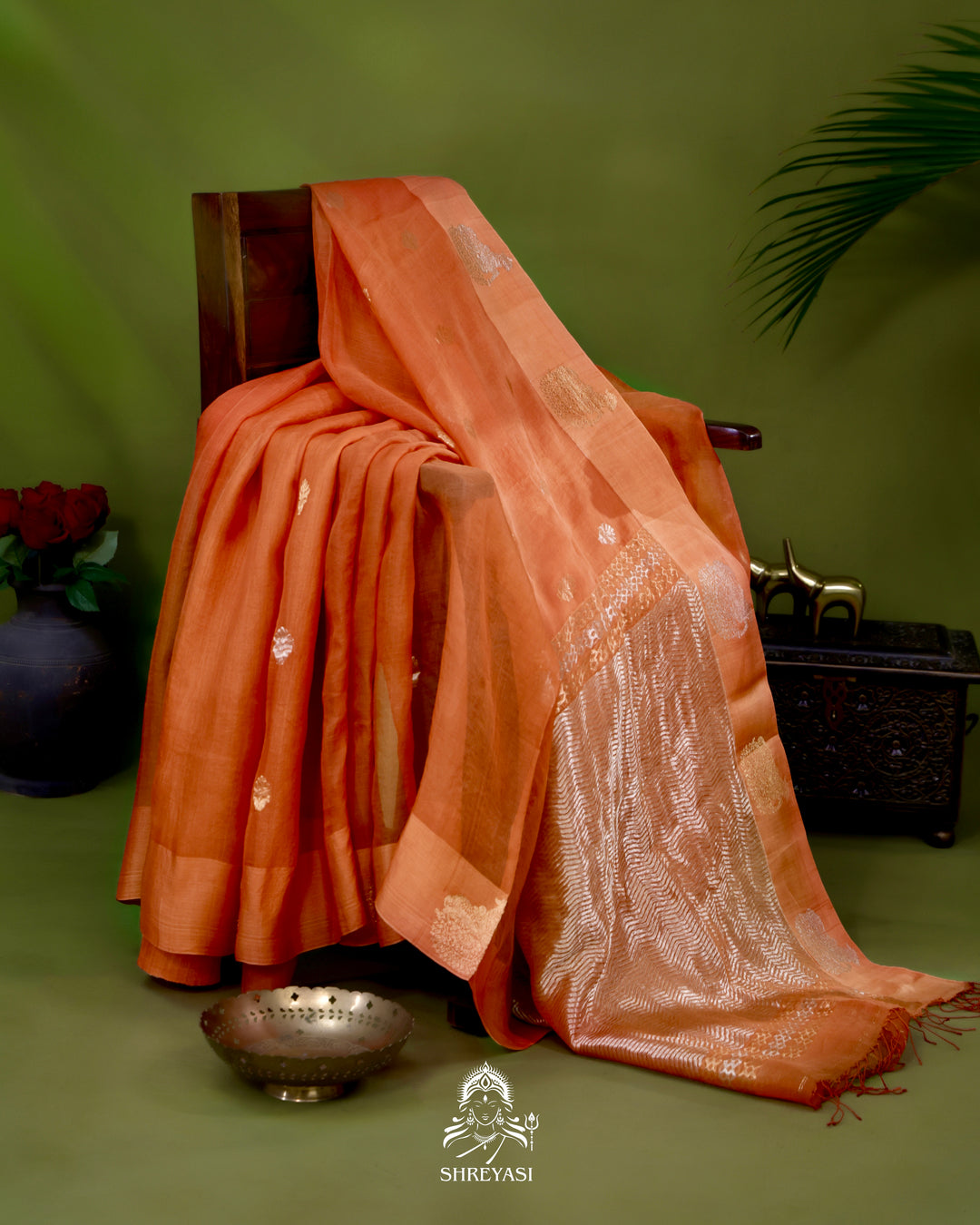 Handloom Banarasi Pure Kora Silk Saree
