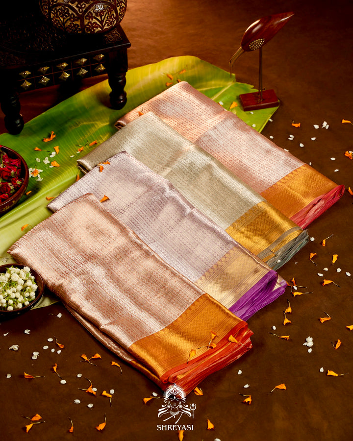 Handloom Pure Banarasi Tissue Brocade Silk Saree
