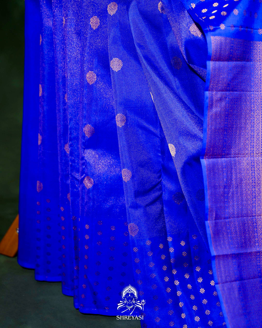 Handloom Pure Kanjivaram Silk Saree in Royal Blue