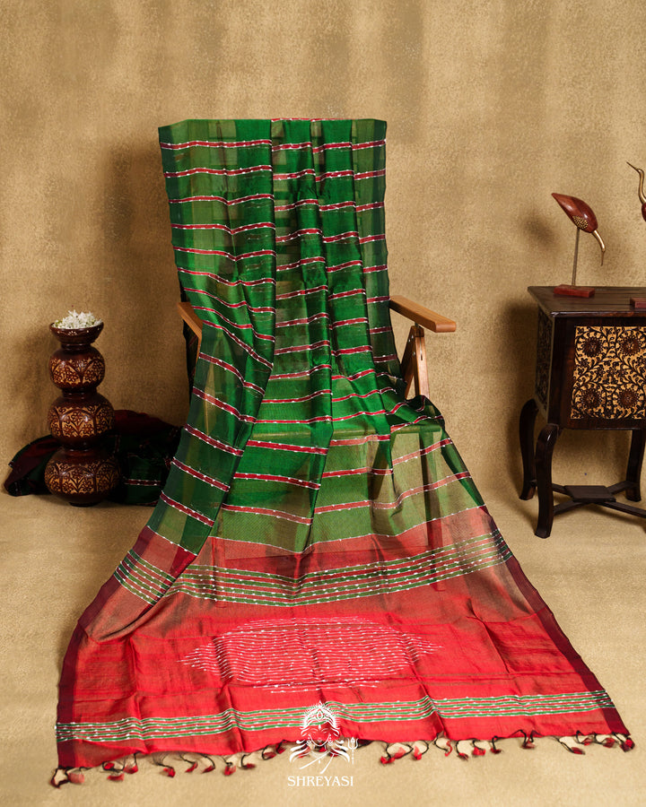 Handloom Pure Mangalagiri Silk Saree