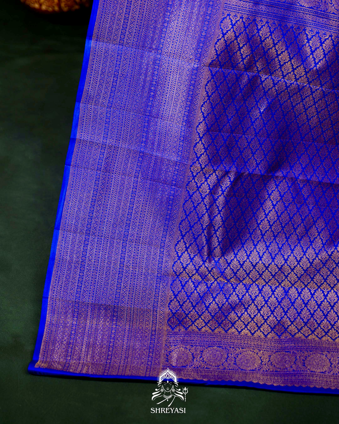 Handloom Pure Kanjivaram Silk Saree in Royal Blue