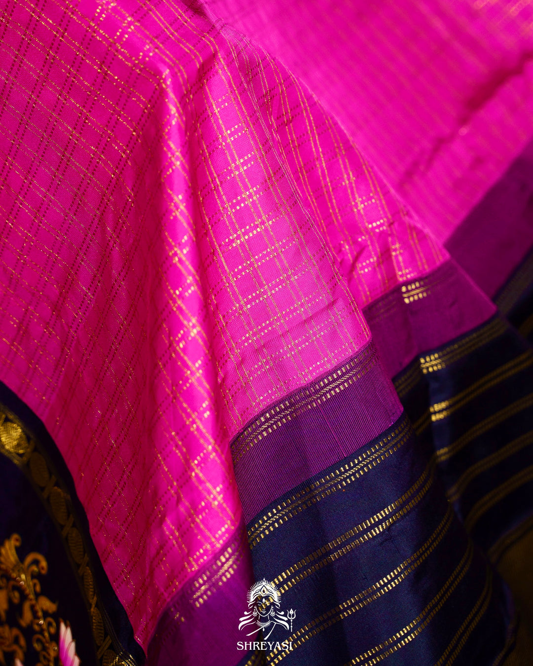 Traditional Tanjore Painting on Handloom Pure Kanjivaram Silk Sarees with Real Zari
