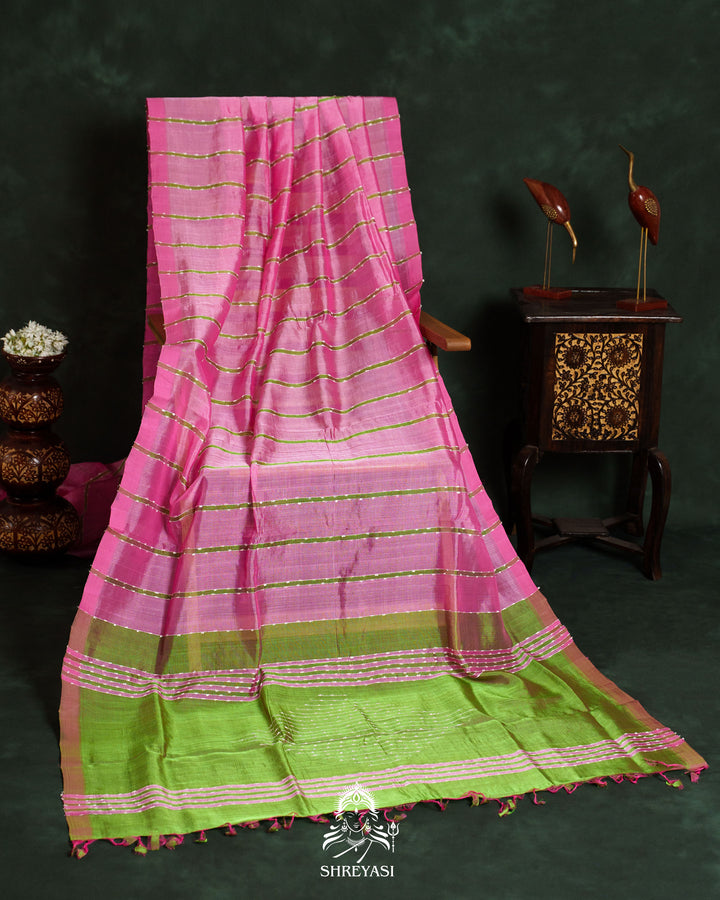 Handloom Pure Mangalagiri Silk Saree