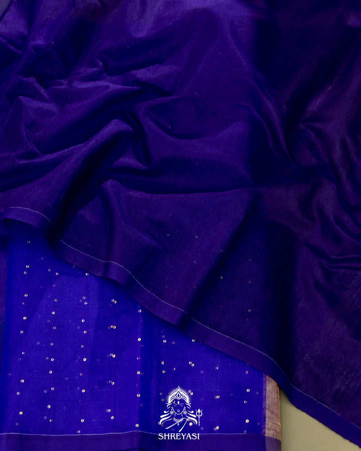 Muslin Jamdani Saree with Needle Weaving and Paithani Tissue Pallu