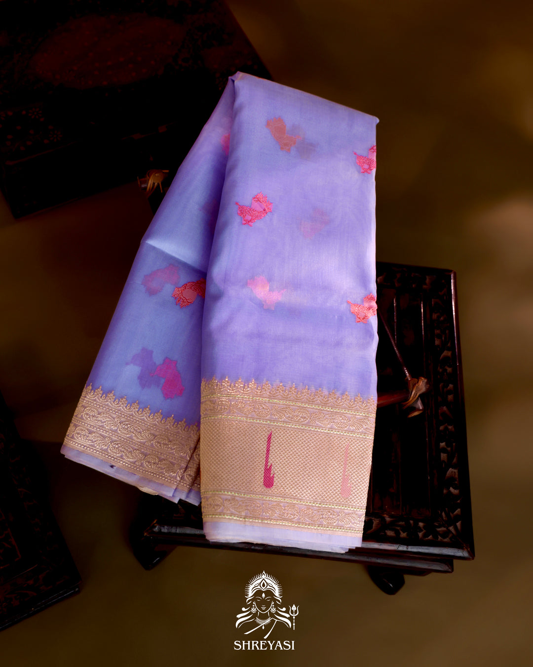 Banarasi Ektara Kora Silk Saree