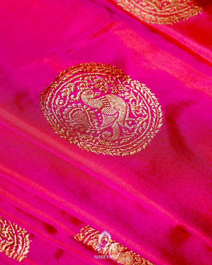 Banarasi Ektara Silk Saree with Kadwa Meenakari Weaving