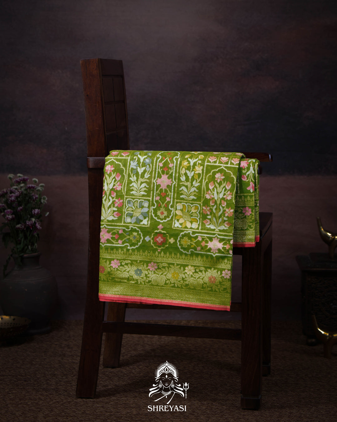 Handloom Banarasi Pure Cotton Jamdani Saree