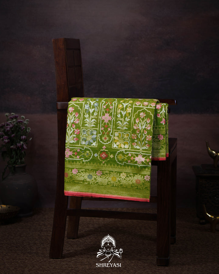 Handloom Banarasi Pure Cotton Jamdani Saree