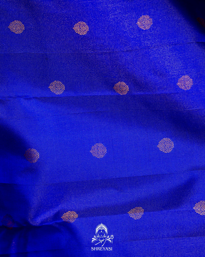 Handloom Pure Kanjivaram Silk Saree in Royal Blue