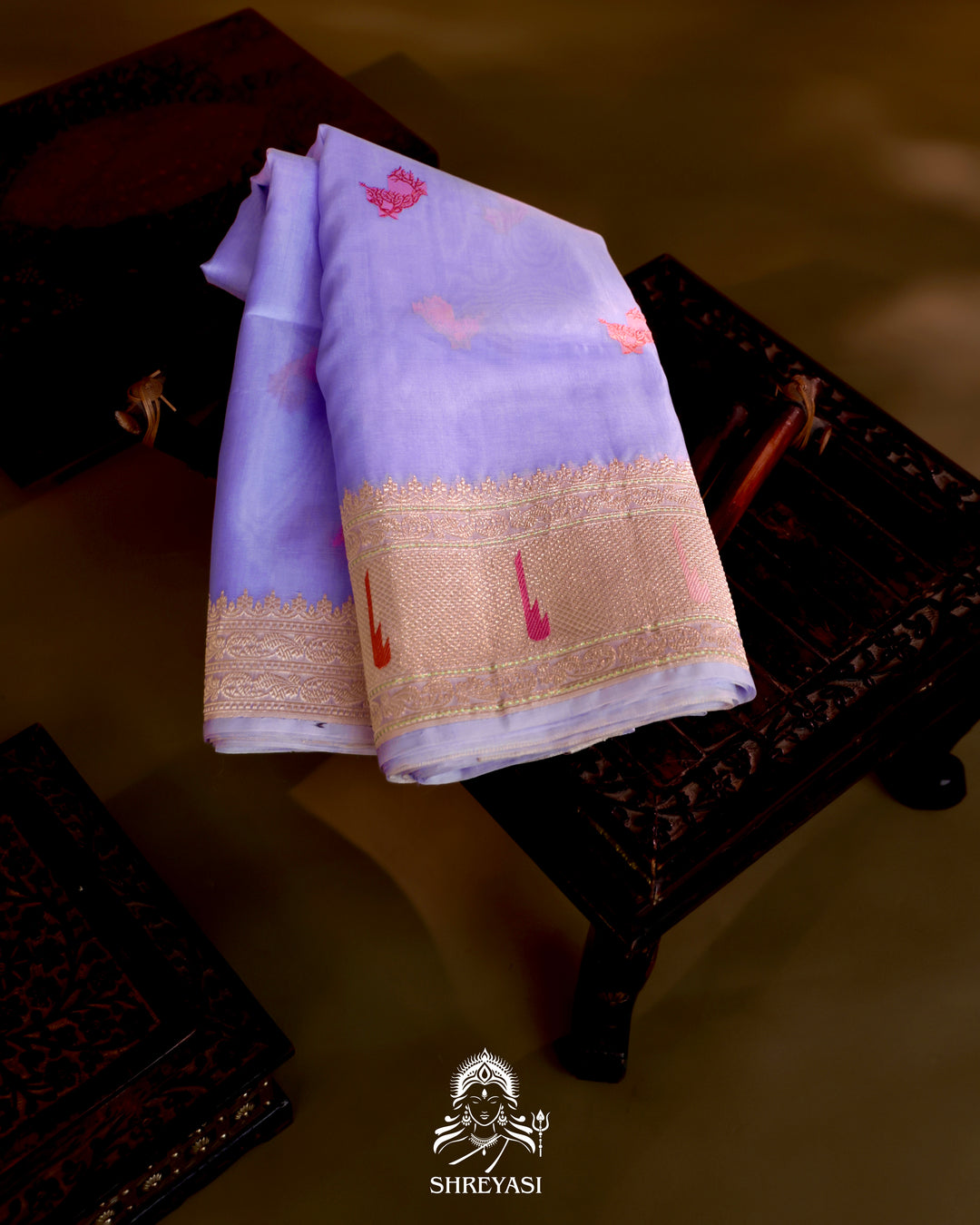 Banarasi Ektara Kora Silk Saree
