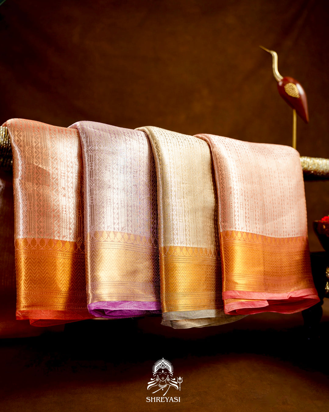 Handloom Pure Banarasi Tissue Brocade Silk Saree