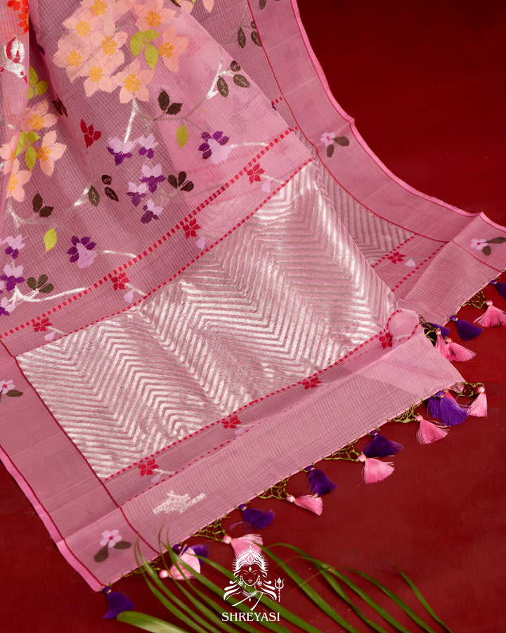 Kota Saree with Full Jaal Weaving