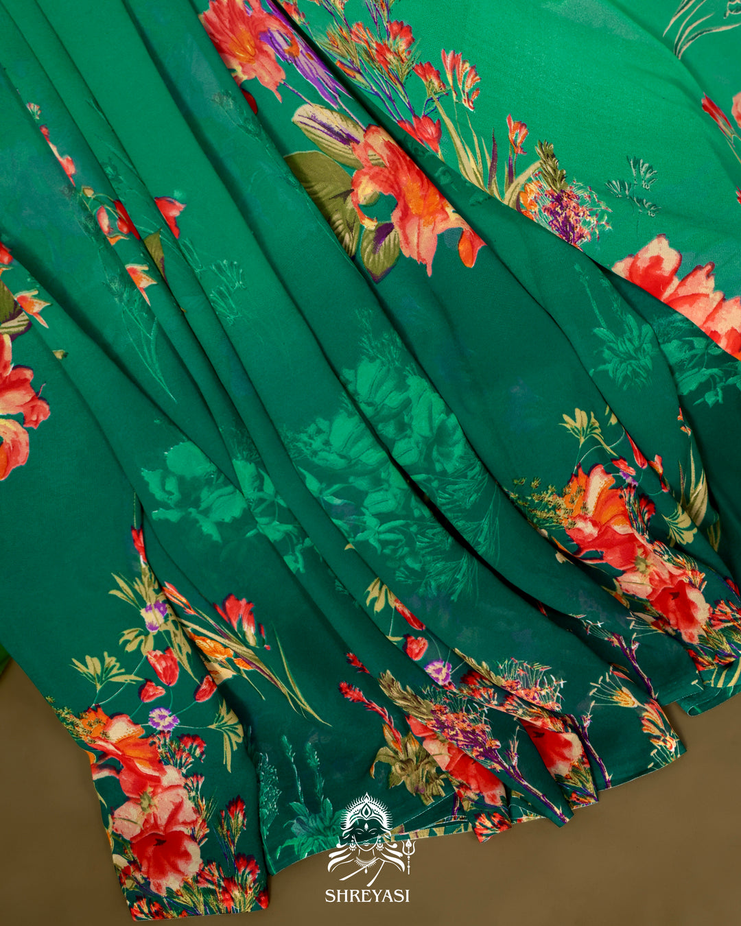 Floral Georgette Saree