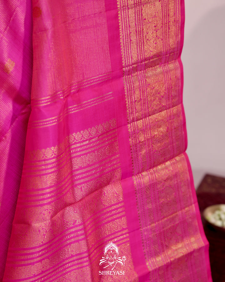 Handloom Kanjivaram Silk Saree with Real Zari