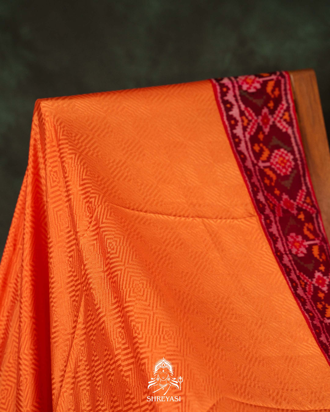 Pure Mysore Silk Saree with Handloom Rajkot Patola Borders