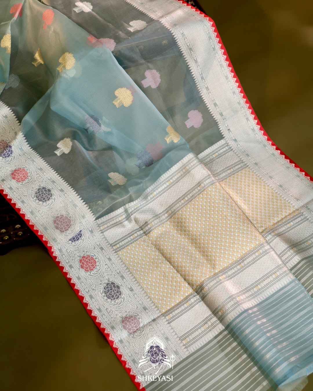 Banarasi Ektara Kora Silk Saree