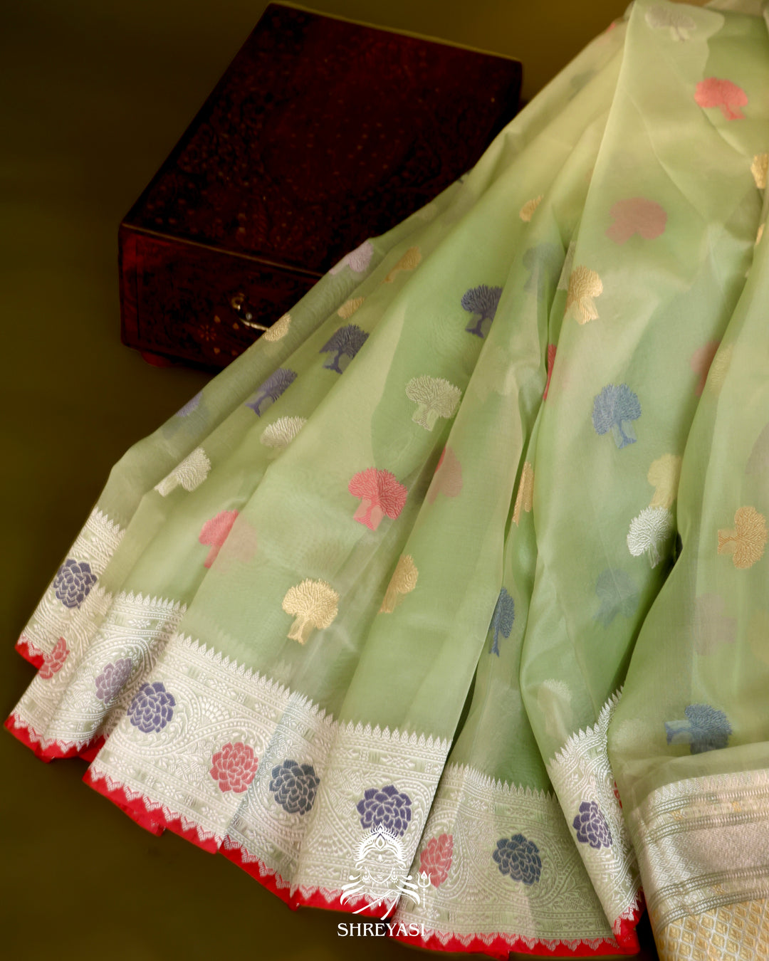 Banarasi Ektara Kora Silk Saree