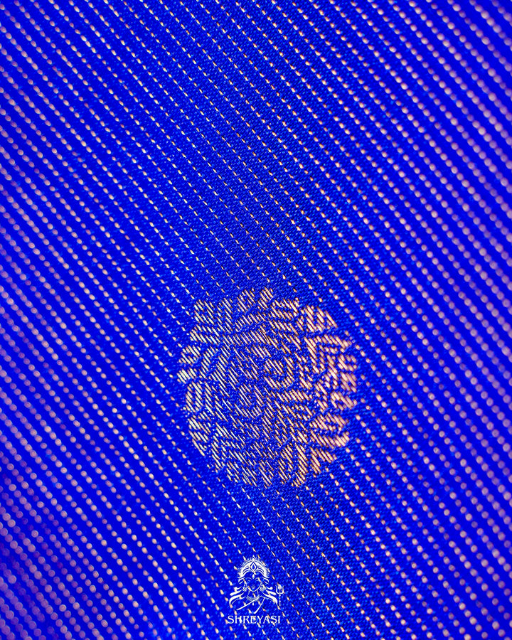 Handloom Pure Kanjivaram Silk Saree in Royal Blue