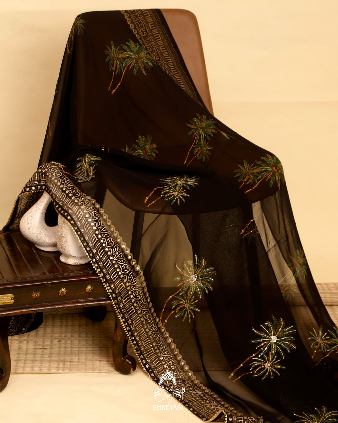 Embroidered Georgette Saree