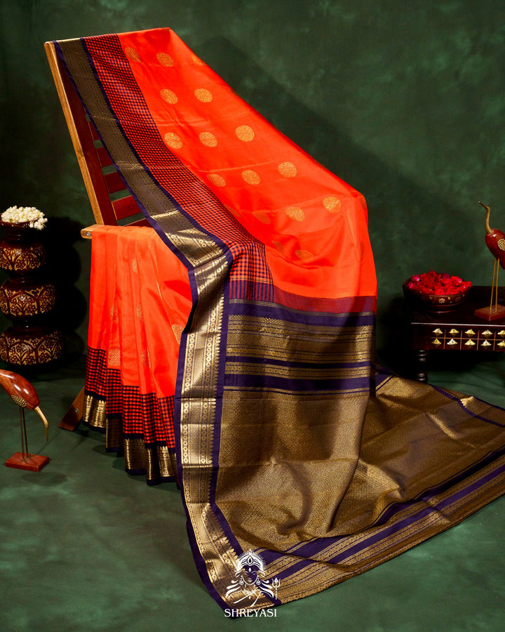 Handloom Pure Kanjivaram Silk Saree with Real Zari