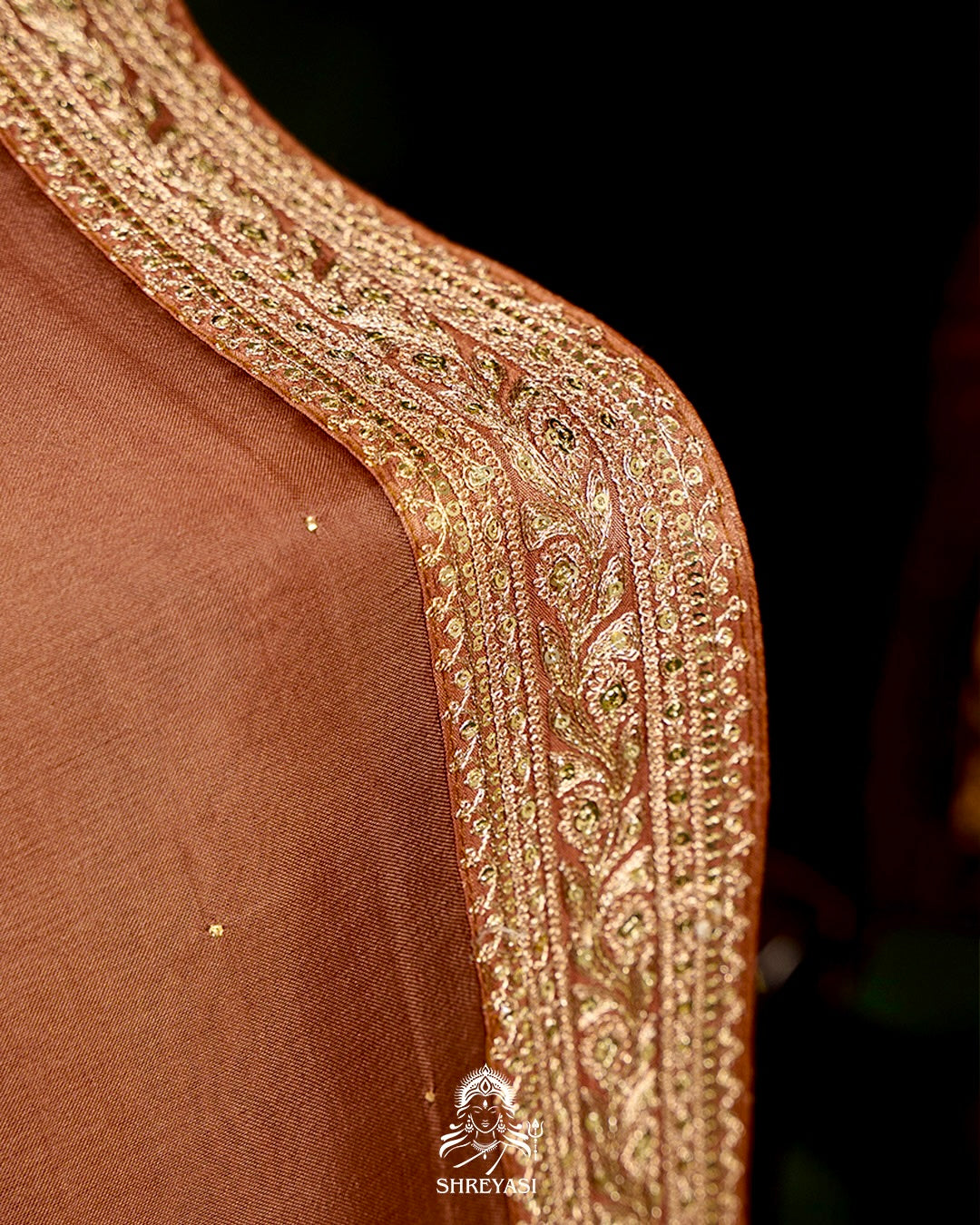 Pure Organza Silk Saree with Embroidered Border and Velvet Blouse