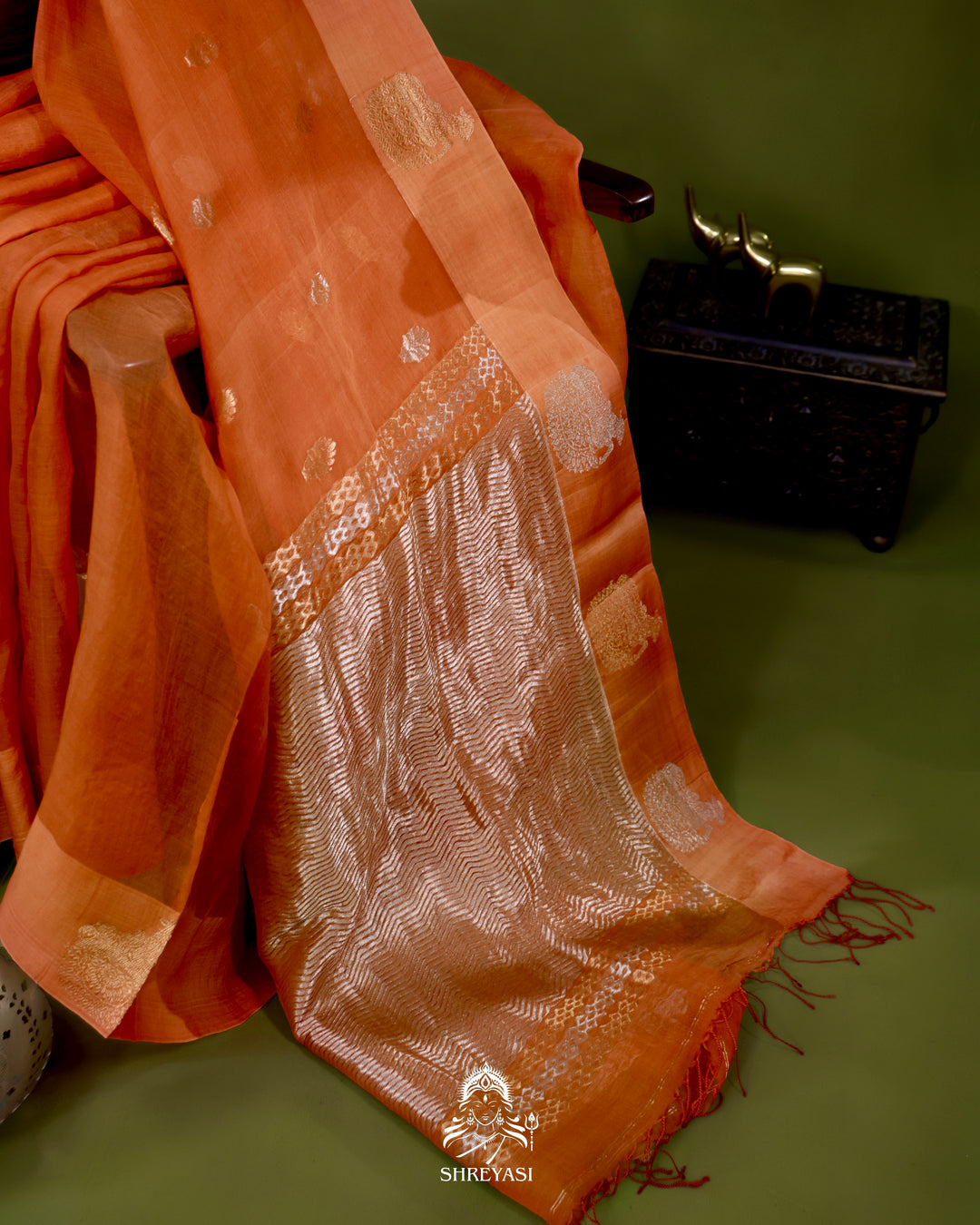 Handloom Banarasi Pure Kora Silk Saree