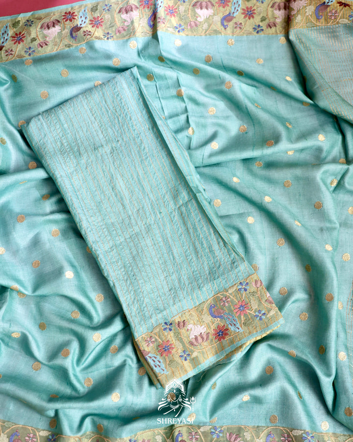 Tussar Silk Saree with Embroidery