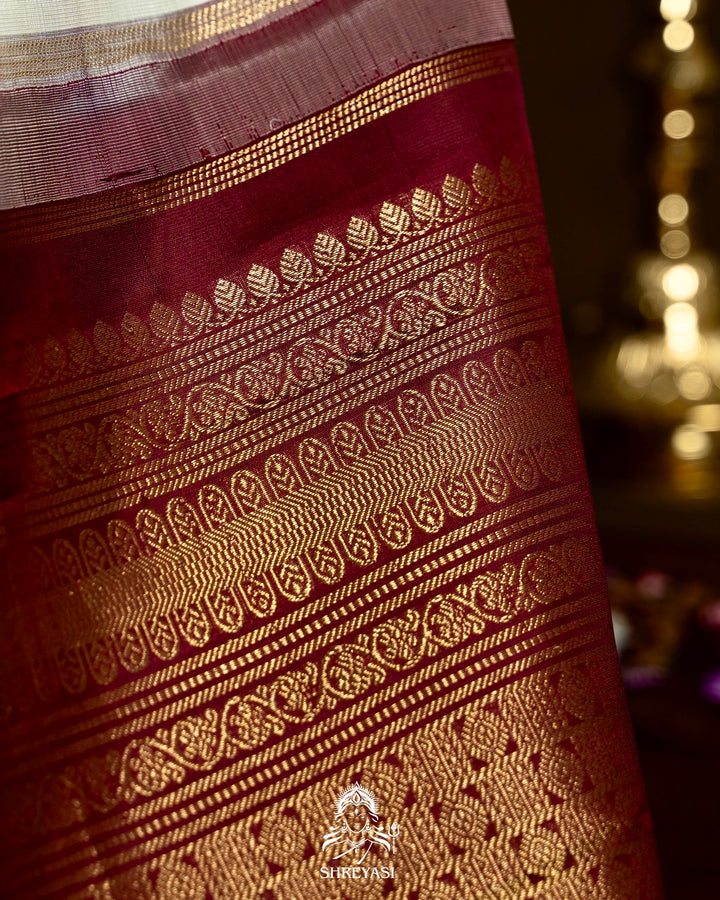 Traditional Tanjore Painting on Handloom Pure Kanjivaram Silk Sarees with Real Zari