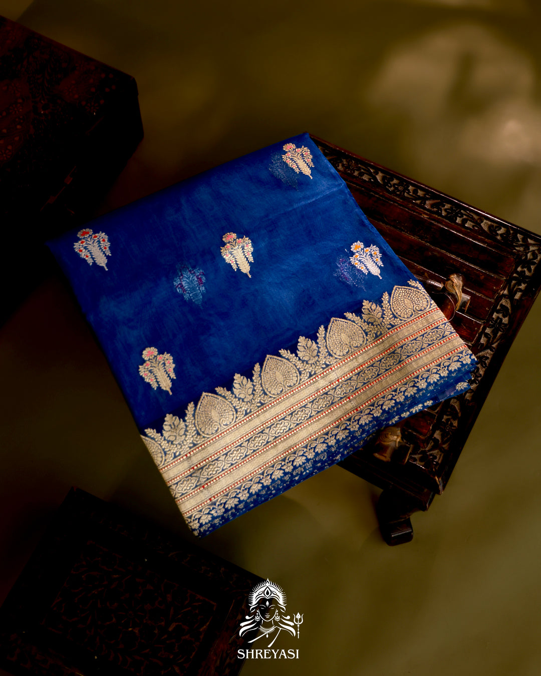 Banarasi Ektara Kora Silk Saree