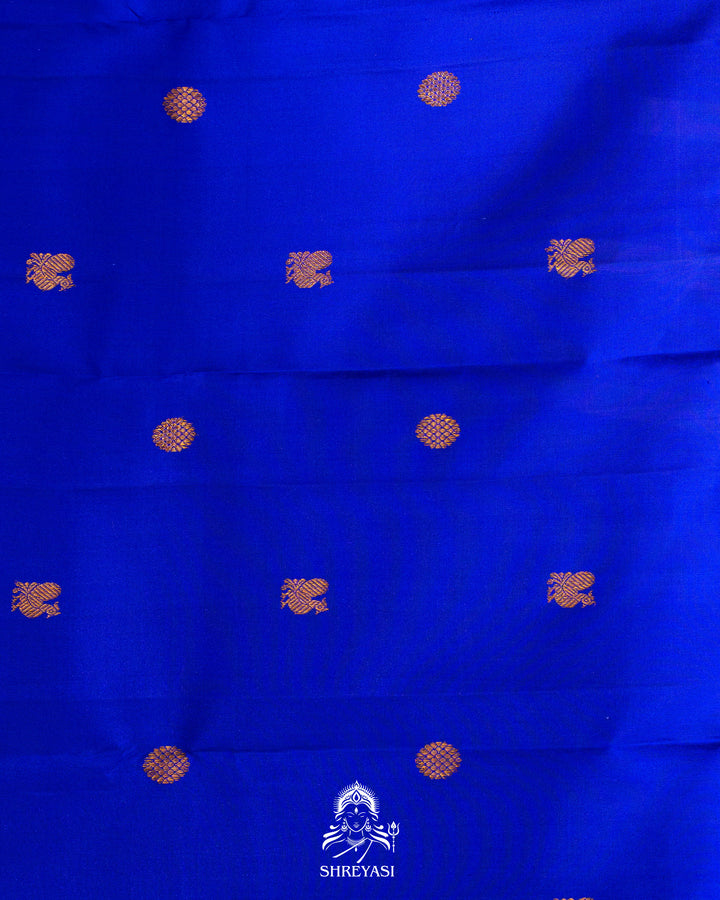 Royal Blue Handloom Pure Kanjivaram Silk Saree