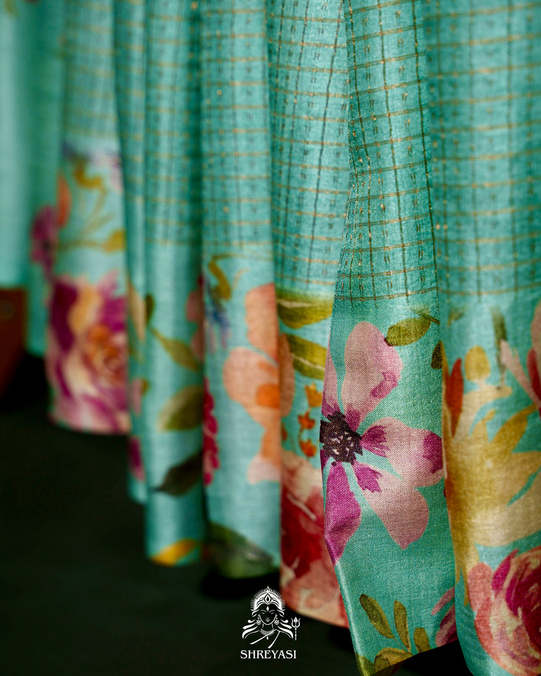 Handloom Pure Desi Tussar Silk Saree with Digital Floral Print