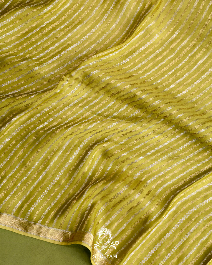 Handloom Pure Mashru Silk Saree with Sona Rupa Meenakari Bhutis and Nakshi Pallu