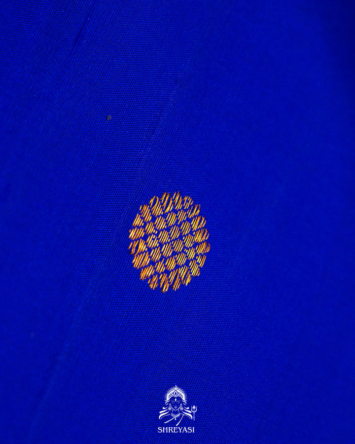 Royal Blue Handloom Pure Kanjivaram Silk Saree